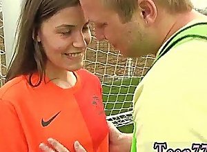 Cute Is Seduced By Her Teacher And Joins Threesome Dutch Football Player
